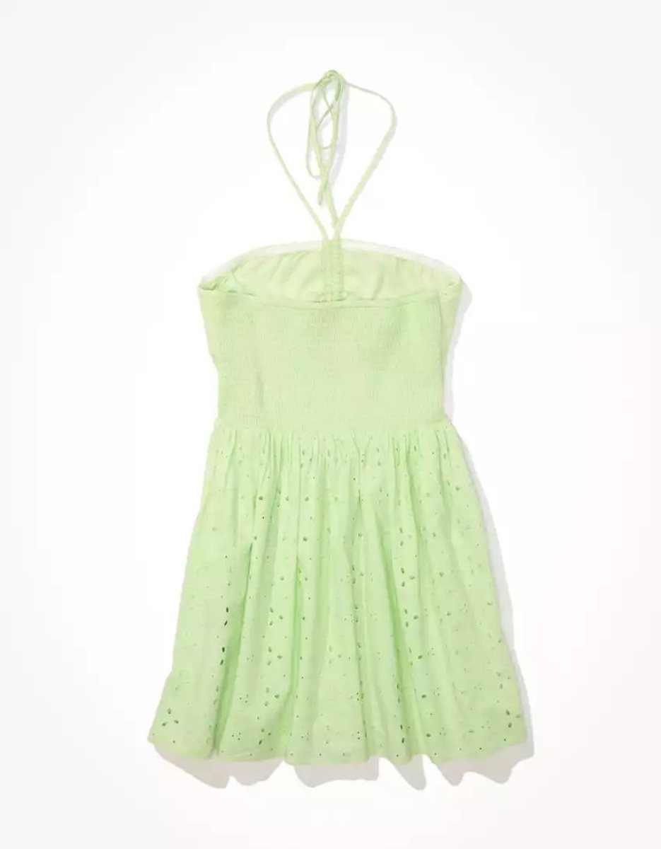 Mini Robe American Eagle AE Cinch Halter Vert Femme | QEV-69524844